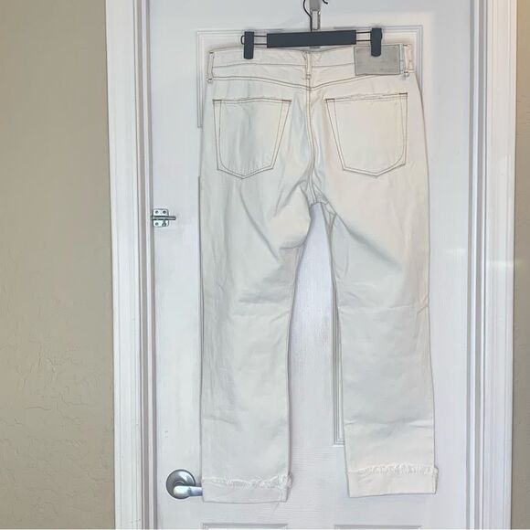 Rag & Bone Rosa Mid Rise Boyfriend in White Ave Size 30 - Picture 8 of 14